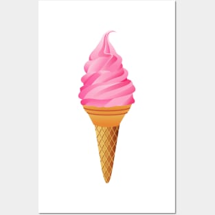 Ice Cream Cone - I <3 ICECREAM Posters and Art